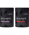 Sports Research Hydrate Electrolytes Powder - Sugar-Free & Naturally Flavored With Vitamins Minerals And Coconut Water - Supports Hydration - Passion Fruit & Cherry Pomegranate