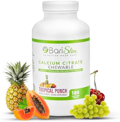 Barislim Bariatric Calcium Citrate With Magnesium And Vitamin D Tabs - 500 Mg Of Calcium Citrate Per Serving - Formulated For Patients After Weight Loss Surgery Tropical Punch (90 Servings)