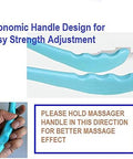 M1212 Shiatsu Neck Massager For Neck And Shoulder With Deep Tissue Trigger Point Manual Self Muscle Massage For Muscle Pain Relief (Simulates Massage Therapist Hands) (1 Pack Blue)