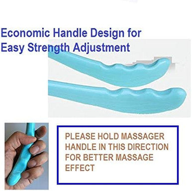 M1212 Shiatsu Neck Massager For Neck And Shoulder With Deep Tissue Trigger Point Manual Self Muscle Massage For Muscle Pain Relief (Simulates Massage Therapist Hands) (1 Pack Blue)
