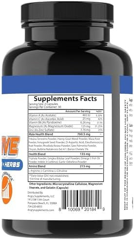 Angry Active 23In1 Men'S Multi-Vitamin + Herbs & Minerals, Multivitamin Capsules To Support Energy, Immunity And Overall Health, 60Ct