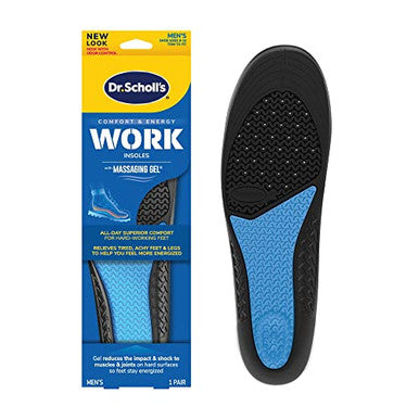 Dr. Scholl'S Work Massaging Gel Advanced Insoles For Men Shoe Inserts & Heavy Duty Support Insole Orthotics