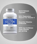 Piping Rock Coral Calcium 1000 mg 200 Capsules Bone Formula Complex With Vitamin D C and Magnesium NonGMO Gluten Free Supplement
