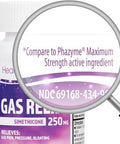 HealthA2Z Gas Relief Simethicone 250mg Fast Acting Gas Relief Bloating Pressure Discomfort