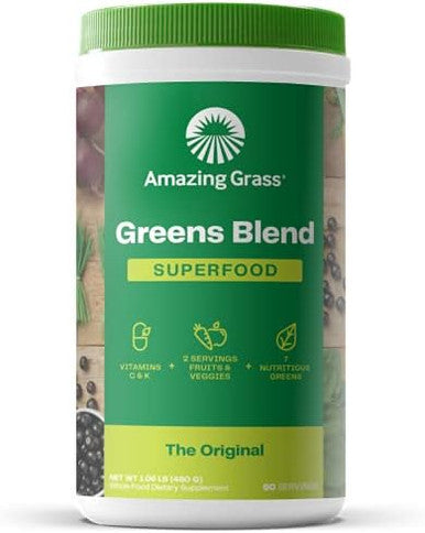 Amazing Grass Greens Blend Superfood: Super Greens Powder Smoothie Mix & Garden Of Life Dr. Formulated Women'S Probiotics Once Daily 16 Strains