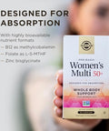 Solgar One Daily WomenS Multi 50+ Whole Body Support For Women 50 And Older Highly Absorbable Heart Bone and Breast Health Energy Stress Hair Skin and Nails Multivitamin 60 Vegan Capsule Servings