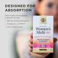 Solgar One Daily WomenS Multi 50+ Whole Body Support For Women 50 And Older Highly Absorbable Heart Bone and Breast Health Energy Stress Hair Skin and Nails Multivitamin 60 Vegan Capsule Servings