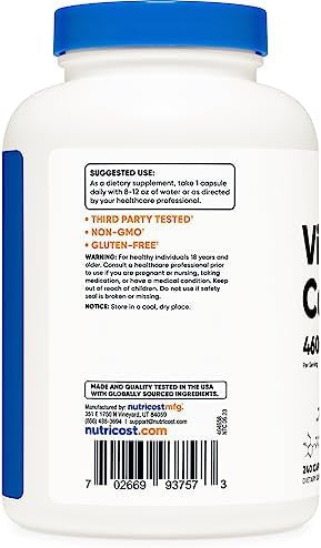 Nutricost High Potency Vitamin B Complex 462Mg 240 Capsules (2 Bottles) With Vitamin C