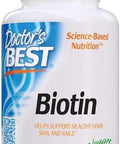 Doctor'S Best Biotin Supports Hair Skin Nails Boost Energy Nervous System Nongmo Vegan Gluten 120 Count