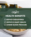 Grove Extra Virgin Avocado Oil - Plant Based, Vegan, Gluten Free, 100% Natural, Cold Pressed, High Smoke Point, 16 Whole Avocados in Every Bottle (8.4oz, 250ml)