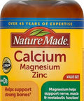 Nature Made Calcium Magnesium Oxide Zinc With Vitamin D3 Helps Support Bone Strength Tablets 300 Count