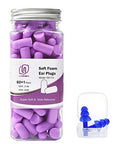 Lysian Foam Noise Cancelling Earplugs 60 Pairs 38Db Snr Purple With 3D Sleep Eye Mask Black