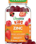 Lifeable Zinc Gummies for Kids |15mg Great Tasting Kids Zinc Supplements GMO Free Vegetarian Zinc Vitamins for Healthy Skin and Immune Support for Kids and Children 90 Gummies