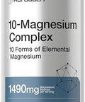 Horbaach Magnesium Complex 1490 mg 240 Capsules 10 Forms of Elemental Magnesium Vegan NonGMO Gluten Free