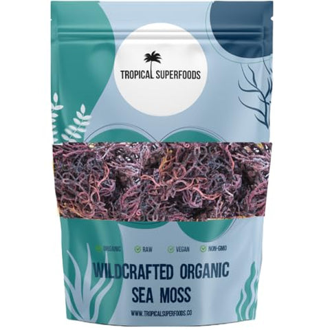 100% Wildcrafted Full Spectrum Purple Sea Moss | Irish Sea Moss | Sun dried | 92 Minerals - Makes 20 + oz of Sea Moss Gel | Full Spectrum Purple Sea Moss (4oz)