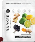 Barker Wellness Co Immunity Gummies With Vitamin C Zinc Elderberry Turmeric & Ginger For Daily Immune Support Vegan Sugar Lemonlime Flavor Seasonal Wellness Essentials 60 Count
