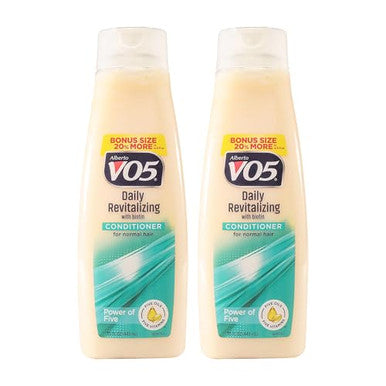 Alberto Vo5 Daily Revitalizing Conditioner - Moisturizing Conditioner With Biotin 5 Oils And 5 Vitamins For Healthy Hair - 15 Oz - Pack Of 2