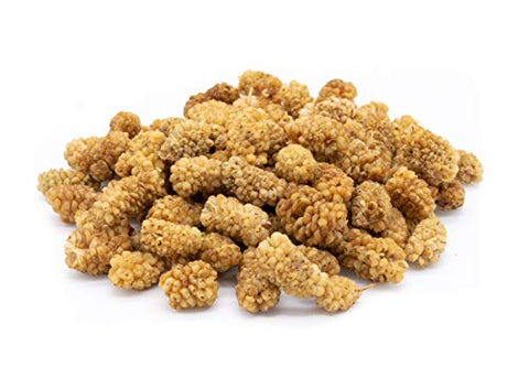 LILA BAZAAR Organic Dried Mulberries, 24 oz / 1.5 LB ÃƒÂ¢Ã¢â€šÂ¬Ã¢â‚¬Å“ USDA Organic White Mulberries, Naturally Sweet, No Sugar Added, Soft & Chewy Dried Fruit Snack, Resealable Bag