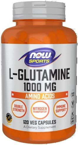 Now Sports Nutrition Lglutamine Double Strength 1000 Mg Amino Acid 240 Veg Capsules