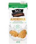 So Delicious Dairy Free Shelf-Stable Almond Milk, Unsweetened, Vegan, Non-GMO Project Verified, 1 Quart