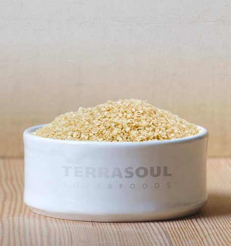 Terrasoul Superfoods Organic Unhulled Sesame Seeds 2 Lbs Nutty Crunch for Asian Dishes Baking and Homemade Tahini