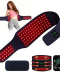 Evateale Red Light Therapy Belt For Body Cordless Infrared Therapy Belt For Back/Abdomen Waist Wrap With Pulse/Vibration Massage & Timer Pain Relief Muscle Relaxation & Circulation Boost For Parents