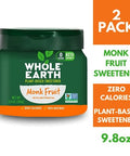 Whole Earth Monk Fruit 9.8 oz Jar Pack of 2