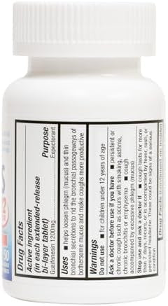 HealthA2Z Mucus Relief | Guaifenesin 1200 mg | 50 Tablets | 12 Hour | Expectorant | Relieves Chest Congestion | Thins and Loosens Mucus