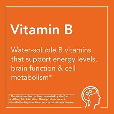 Now Supplements Vitamin B100 Energy Production Nervous System Health 250 Veg Capsules