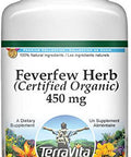 Terravita Feverfew Herb (Certified Organic) - 450 Mg (100 Capsules, Zin: 517681)