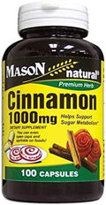 Mason Natural Cinnamon 1000 Mg 100 Capsules (Pack Of 4)