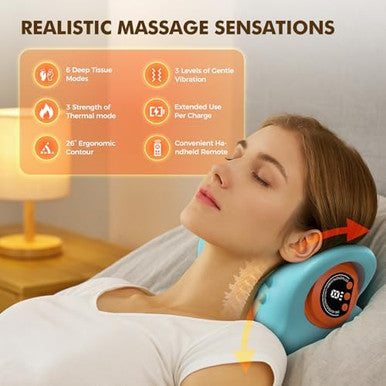 Harrflow Neck Massager 2026 New Upgrade 3 In 1 Portable Massager With Heat &Comfortable Stretching ' adjustable Intensity For Neck & Shoulder Relaxation At Home Office Travel