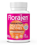 Florajen Digestive Enzymes With Probiotics & Prebiotics - Triple-Action Formula For Gut Health Bloating & Gas Relief - Supports Gluten & Dairy Digestion - Clean - Non-Gmo 30-Count