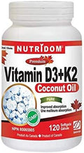 NUTRIDOM Vitamin D3 1,000 IU + K2 120 mcg (120 Softgels)