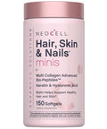 Neocell Hair Skin And Nails Vitamins With Collagen 150 Softgels Advanced Bio-Peptides With Keratin & Hyaluronic Acid Beauty Complex Supplement