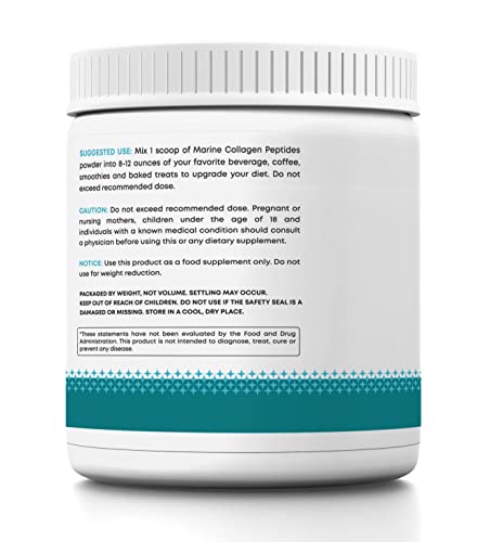 Ancient Bliss Wild-Caught Marine Fish Collagen Peptides Powder Flavorless Collagen Protein Supplement With Type 1 Non-Gmo Gluten-Free Amino Acid Supplement For Skin Hair And Nails 15.87 Oz