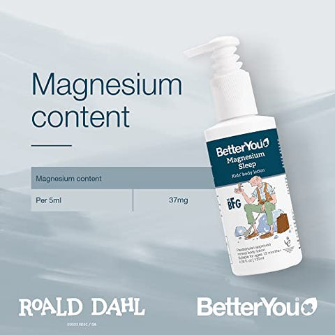 Betteryou Magnesium Sleep Body Lotion - Relaxing Kids Body Lotion - Magnesium Cream With Lavender And Chamomile - For Children One And Up 4.56 Oz