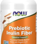 Now Foods Supplements Prebiotic Inulin Fiber Intestinal Support Nourishes Friendly Bacteria Made With Organic Inulin 180 Veg Capsules