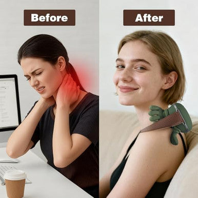 Dojavop Neck Massager With Heat Cordless Deep Tissue Massager For Neck And Shoulder Pain Relief Bionic Hand Electric Cervical Back Massager