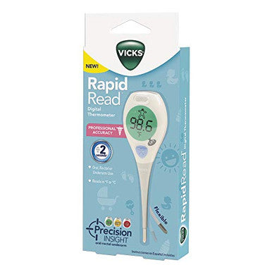 Vicks RapidRead Digital Thermometer Accurate, Color Coded Readings in 2 Seconds - Digital Thermometer for Oral, Rectal or Under Arm Use