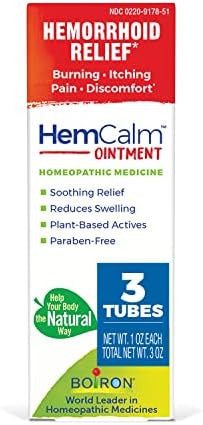 Boiron Hemcalm Ointment For Hemorrhoid Relief Of Pain Itching Swelling Or Discomfort 1 Oz