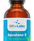Qrxlabs Pure Plant-Based Squalane Oil With Vitamin E (2 Oz) - Organic Ecocert/Usda Squalane From Sugarcane - Moisturizer For Face Body Skin & Hair