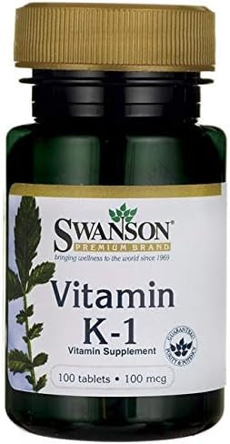 Swanson Vitamin K-1 100 mcg 100 Tabs (2 Pack)