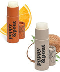 Poppy & Pout Jumbo Lip Balm 2 Pack, All Natural Lip Balms & Moisturizers, Hydrates With Beeswax, Vitamin E, Organic Coconut, Island Coconut & Orange Bloom