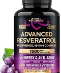 Nutraharmony Resveratrol Supplement - 19-In-1 Organic Polyphenol Complex - Noni Extract Berberine Quercetin Apple Cider Vinegar Acai - Made In Usa - Antioxidant & Heart Health Support 120 Capsules