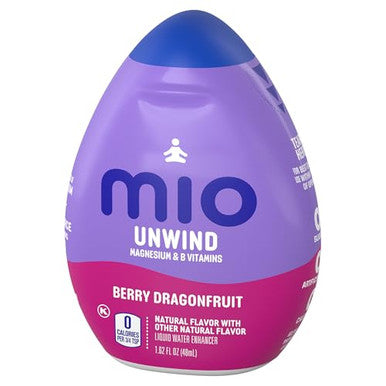 Mio Unwind Berry Dragonfruit Liquid Water Enhancer With Magnesium & B Vitamins 1.62 Fl Oz Bottle