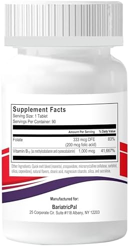 Bariatricpal 1000Mcg B12 Sugar Quick Melts (90 Count) Berry