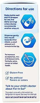 Enfamil Ferinsol Iron Supplement Drops For Infants & Toddlers 15 Mg 1.67 Fl Oz (50 Ml) (Pack Of 2)
