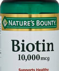 Nature'S Bounty Biotin Hair Skin And Nails Vitamins Supports Healthy Hair Skin And Nails 10000 Mcg 120 Softgels (Pack Of 2)