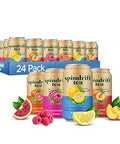 Spindrift Brewed Iced Tea, Variety Pack with Black Tea & Green Tea, Made with Real Squeezed Fruit, No Carbonation, Slightly Sweet, 12 Fl Oz Cans, Pack of 24 (22-49 Calories)